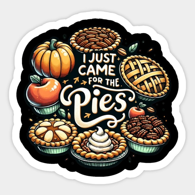 Funny Pie Lover Thanksgiving Dinner Sticker by WearablePSA